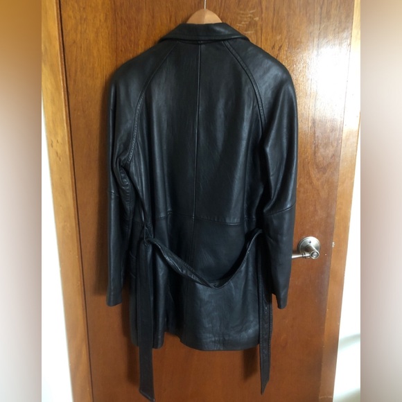 Vintage Danier Genuine Leather Jacket Black Made In Canada - Picture 2 of 3